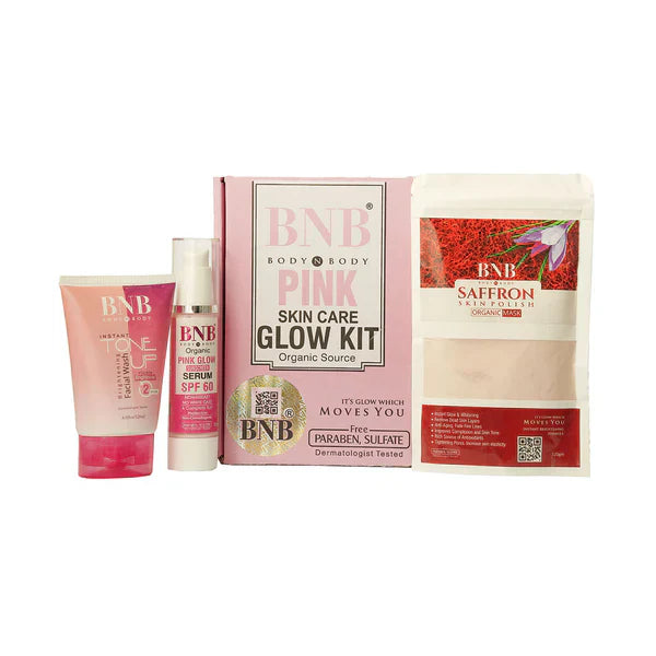 Pink Skin Care Glow Kit 3 in 1