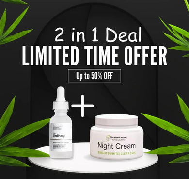 The Ordinary Niacinamide serum + The health healer night cream